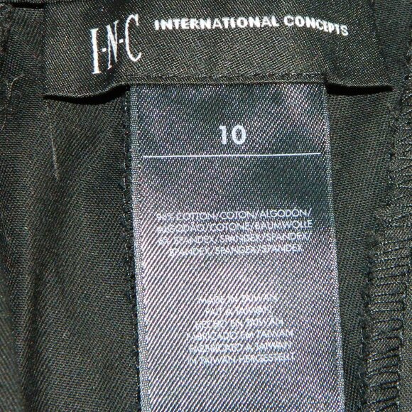 I.N.C Internationals Concepts Cropped Leg Black Dress Pants Size 10 - Picture 14 of 14